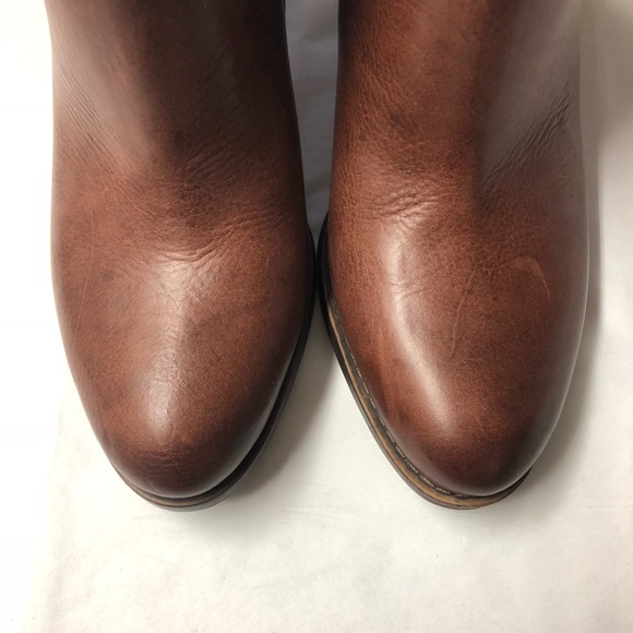 Lucky Brand Brown Leather Ankle Boots Size 10 - Picture 5 of 7